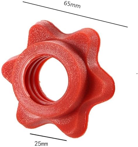 Miniatura 2 de Kopida Juego de 4 tuercas hexagonales de plástico antideslizante para levantamiento de pesas, 4 unidades, para levantamiento de pesas, ejercicio de