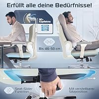 CLOUVOU ProSeat Bürostuhl Ergonomisch [TESTSIEGER] – Ansicht 3