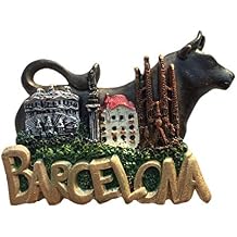 Barcelona Spain 3D Bull Refrigerator Magnet Resin Travel Souvenirs,Handmade Home & Kitchen Decoration Barcelona Fridge Magnet Collection Gift