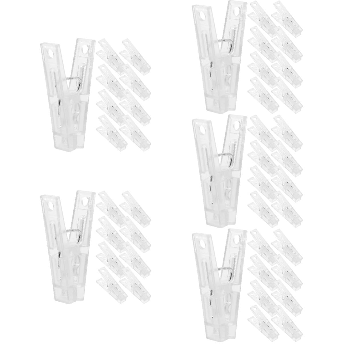 ULTECHNOVO 5 Set Mollette Per Calzini E Biancheria Intima Mollette Per Bucato Piccole Multifunzionali Antivento Per Trapunte Per Asciugatura 10 pezzi*5