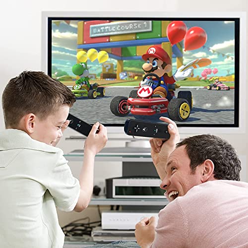 Gamrombo 2 Pack Controller Replacement For Wii/Wii U Console, Motion Gamepad Built In 3-Axis Motion Plus With Nunchuck Silicone Case And Wrist Strap (Black) #TOP6