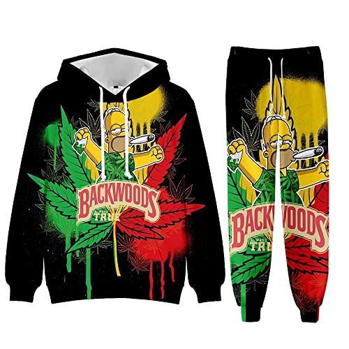 Anine Hoodie and Sweatpants Set Hoodie 2 Pcs Tracksuits Set Suit Fashion Casual Sweatshirts Suit for Men Women