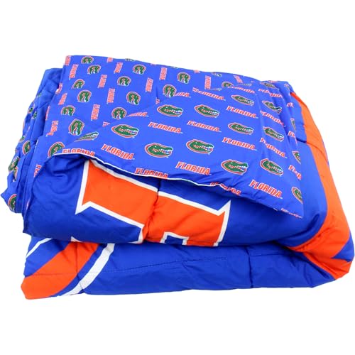 Image of College Covers Everything Comfy Florida Gators Reversible Big Logo Soft and Colorful Comforter, Twin