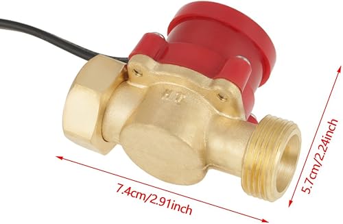 Miniatura 2 de HT-60 220V 0.5A G34"-34" Interruptor del sensor de flujo de agua del hilo para la bomba de refuerzo