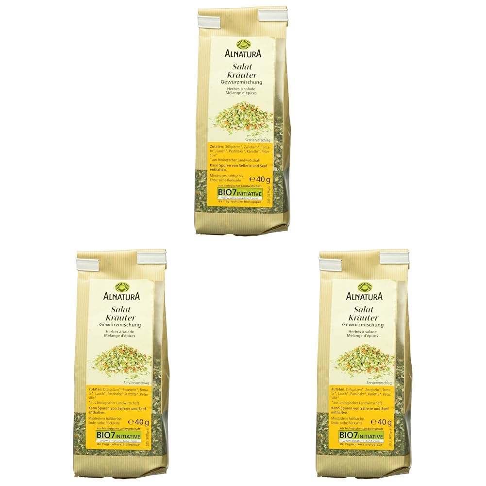 Alnatura Bio Salatkräuter, 40g (Packung mit 3)