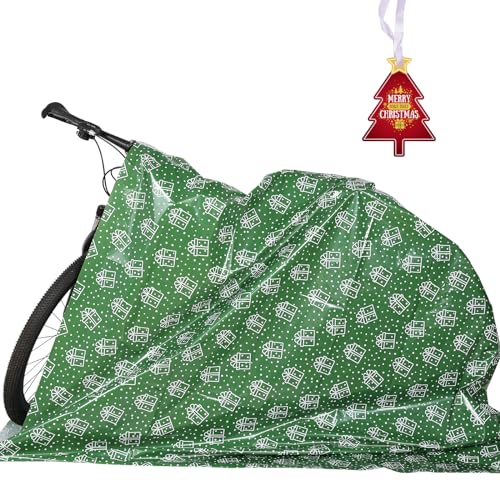 Extra Large Christmas Gift Bags, 71X59 Green Jumbo Bike
