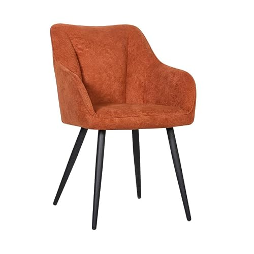 Takasit Chaise Repas Rio Terracotta Pieds métal Noir