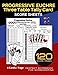 PROGRESSIVE EUCHRE Three Table Tally Card Score Sheets: 120 Personal Score Sheets for Scorekeeping | Record Keeper Book | Score Keeping Book | 4 Cards per Each Page | Size:8.5 x 11 - 120 Pages