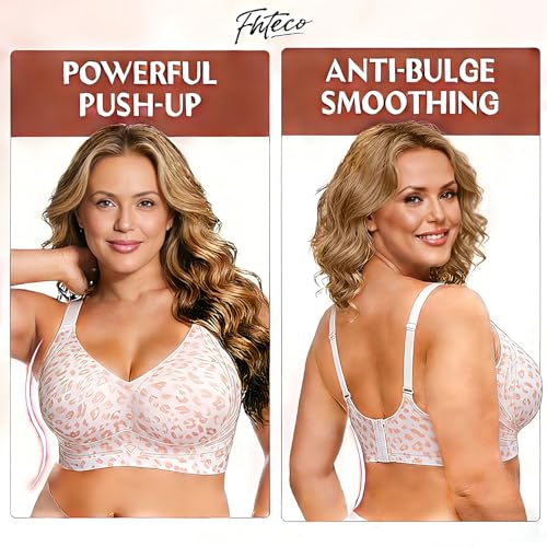 Image of Smoothing Bra Anti Sagging Wireless Push Up Bras for Women No Underwire Full Coverage Bra Comfy Bras for Women