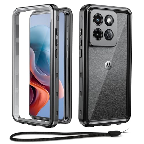 Beasyjoy for Moto G Stylus 5G 2025 Case Waterproof, IP68 Underwater with Built-in Screen Protector, Full Body Military Grade Shockproof Dustproof Protective Rugged Cover, Black
