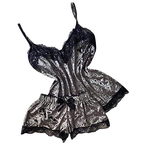 Lingerie sexy sous-vêtements femmes respirant avec caraco col en v et short
