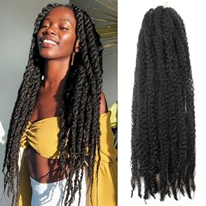 8 Packs Marley Twist Braiding Hair 24 Inches MarleyTwist Hair Long Cuban Twist Hair Marley Afro Kinky Curly Twist Faux Locs Crochet Hair Synthetic Marley Hair Extensions
