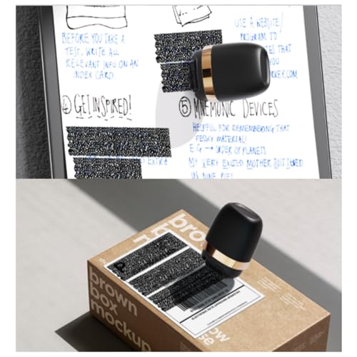 Identitätsschutz-Rollstempel, 21 mm breit, zum Schutz vor Identitätsdiebstahl, vertraulicher Roller-Signaturstempel für Datenschutz, für Ausweisblockierung, Privatsphäre und