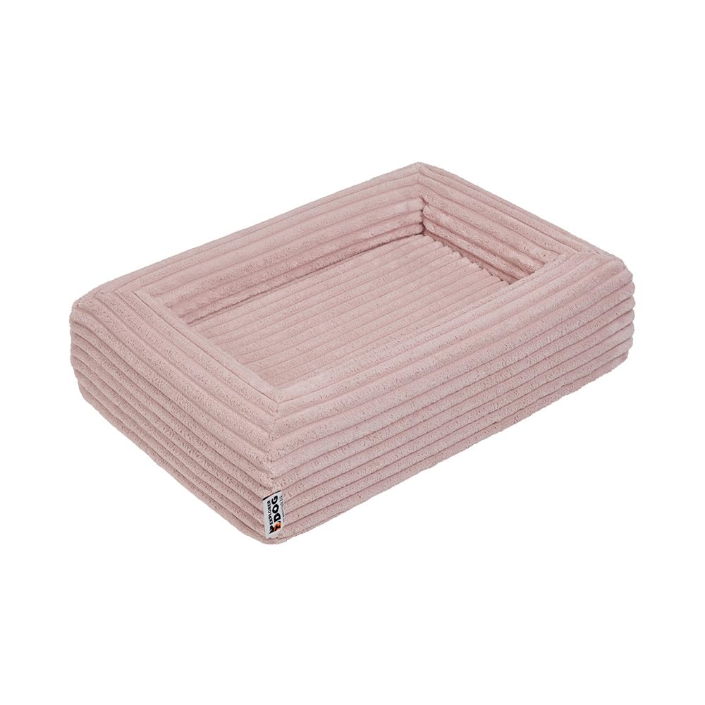 Cama ortopédica para perros Cloud, cómoda alfombrilla para perros con espuma viscoelástica, funda extraíble y base antideslizante, 4 tamaños (XS – L) y 3 colores (XS 60 x 40 cm, rosa)