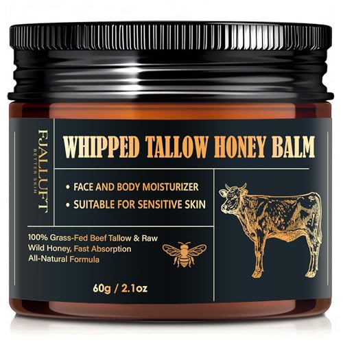 FJALLUFT Beef Tallow and Honey Balm Moisturiser: Whipped Grass Fed Beef...