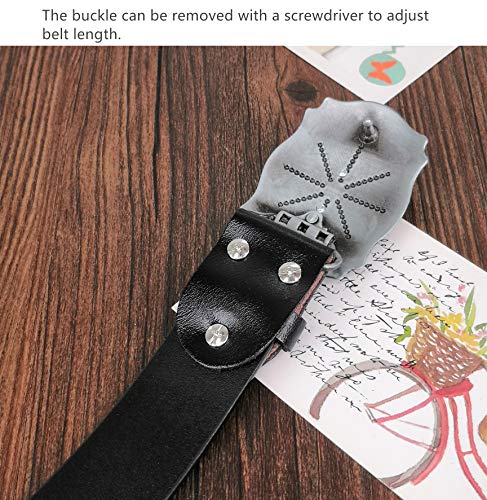 Abc Story Mens Cool Cow Leather Embossed Western Cowboy Bull Head Rodeo Buckle Belt Black #TOP2