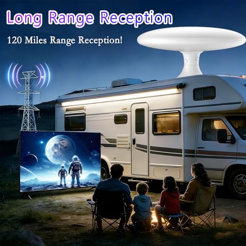 RV TV Antenna 4K HD Roof Mount