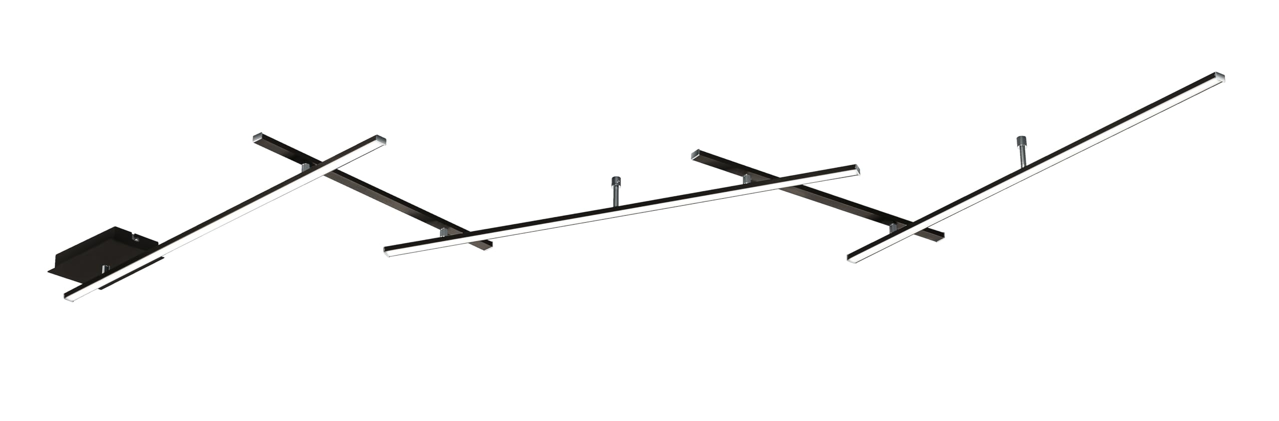 Trio Leuchten Lampa sufitowa INDIRA 674610532, mat metal, Czarny mat, 3000K, 1x LED, 25W