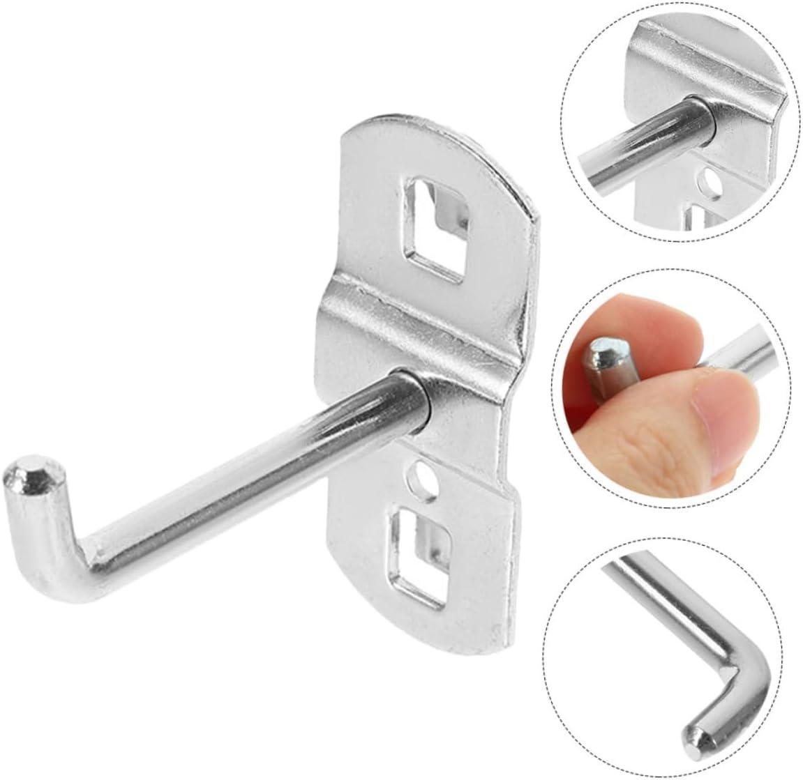 ABOOFAN 12Pcs Heavy Duty Display Hooks for Pegboard Tool Organizer Wall Panel Hanger for Garage Workshop Metal Hooks for Tool Storage Organization Easy Installation