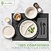 Ecovita 100% Compostable Paper Bowls [16 oz.] – 150 Disposable Bowls Eco Friendly Sturdy Tree Free Liquid and Heat Resistant Alternative to Plastic or Paper Bowls 6