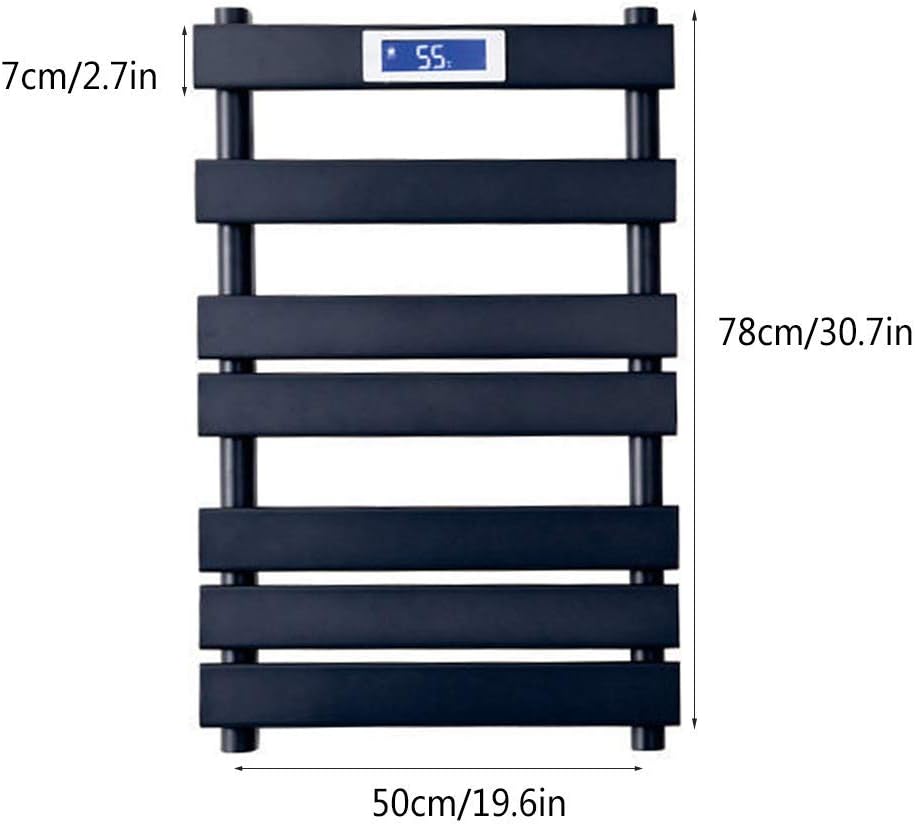 APUM Towel Warmers for Bathroom Wall Mounted, LowCarbon Steel Polished Towel Warmers Drying Builtin Timer Home Energy Efficient 110W