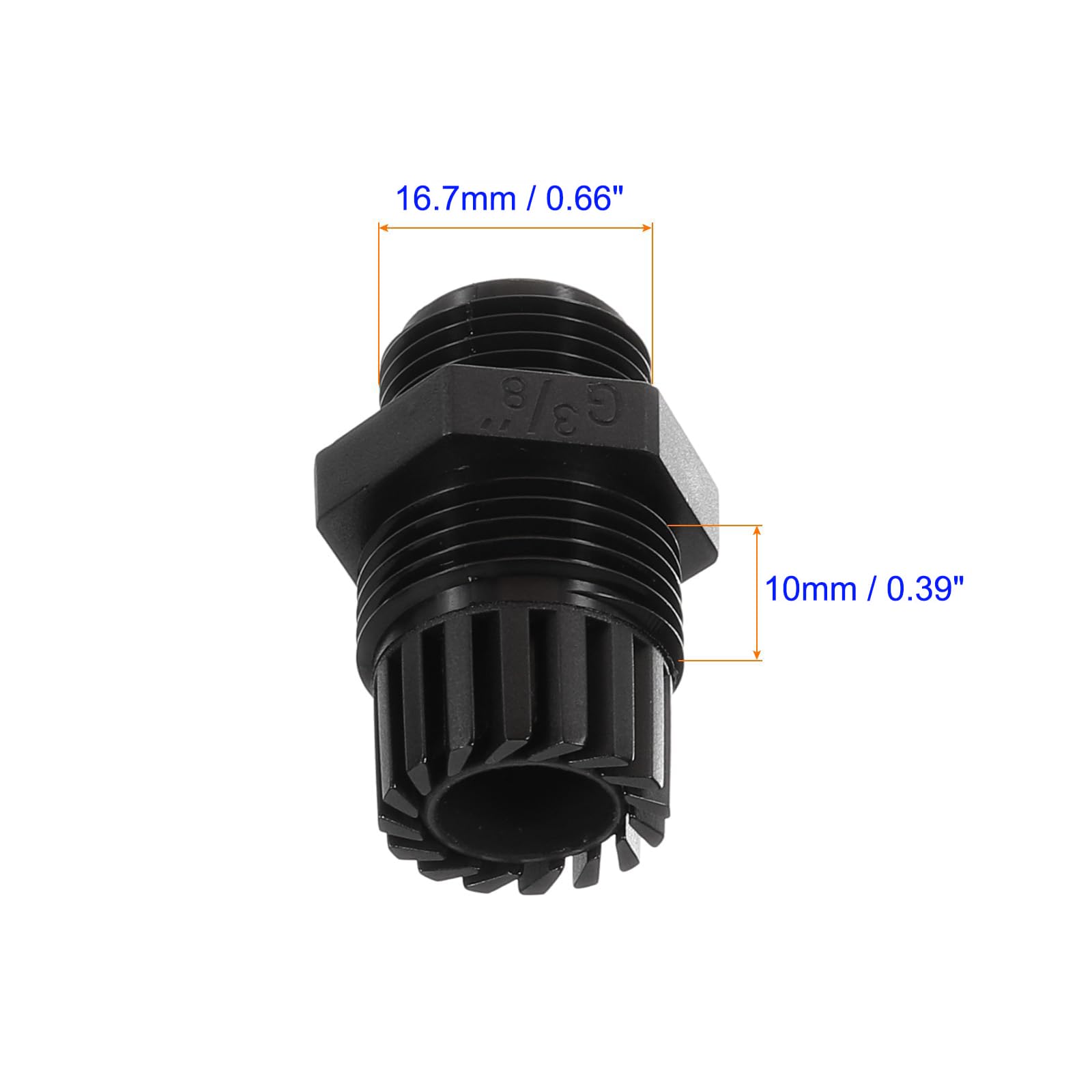 MACHSWON 2 Pcs G3/8 Cable Gland 6-10mm Wire Hole Waterproof Nylon Connector with Bend Protection and Locknut - Image 2