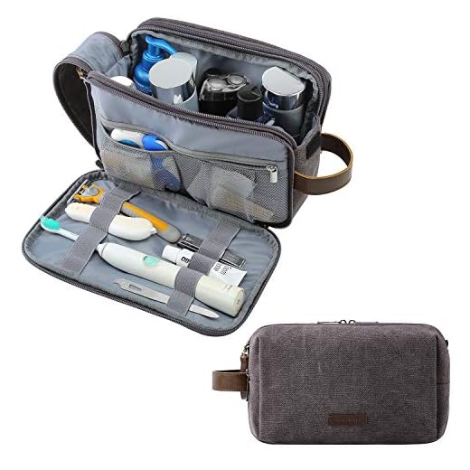 BAGSMART Toiletry Bag for Men, Travel Toiletry Organizer Dopp Kit Water-resistant Shaving Bag for Toiletries Accessories