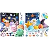 Toylink Galaxy Bath Bombs for Kids with Surprise Inside for Toddler Boys Girls Handemade Bubble Bath Fizzies Birthday Christmas Gift Set