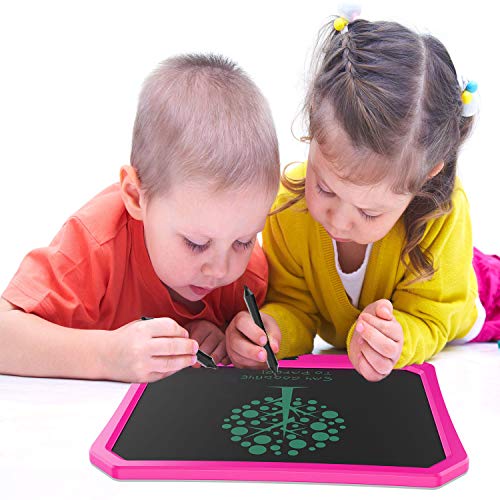 mom&myaboys LCD Writing Tablet for Children, Writing Toys for 3-12 Years Old Girls,17 inch Drawing Board with Lock Erase Button Repeat Writing Memo Office Whiteboard Bulletin Board (Pink)