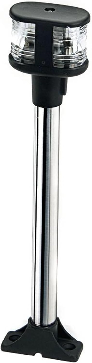 SEAFLO 01 Series All-Around LED Masthead Navigation Light - 2 NM Visibility, 12" Height, 12V, 2 W, Fixed Mount, for Boats up to 65 FT (20 M), Stainless-Steel, CE & RoHs Certified