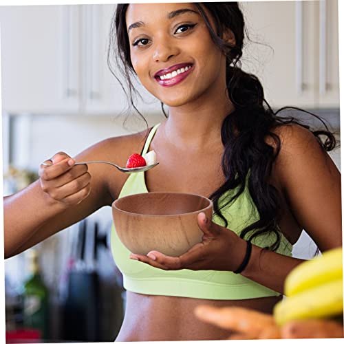 Cabilock 2 Peças Tigela De Madeira Círculo Bandeja Decoração Tigelas De Sopa Japonesa Tigela De Arro