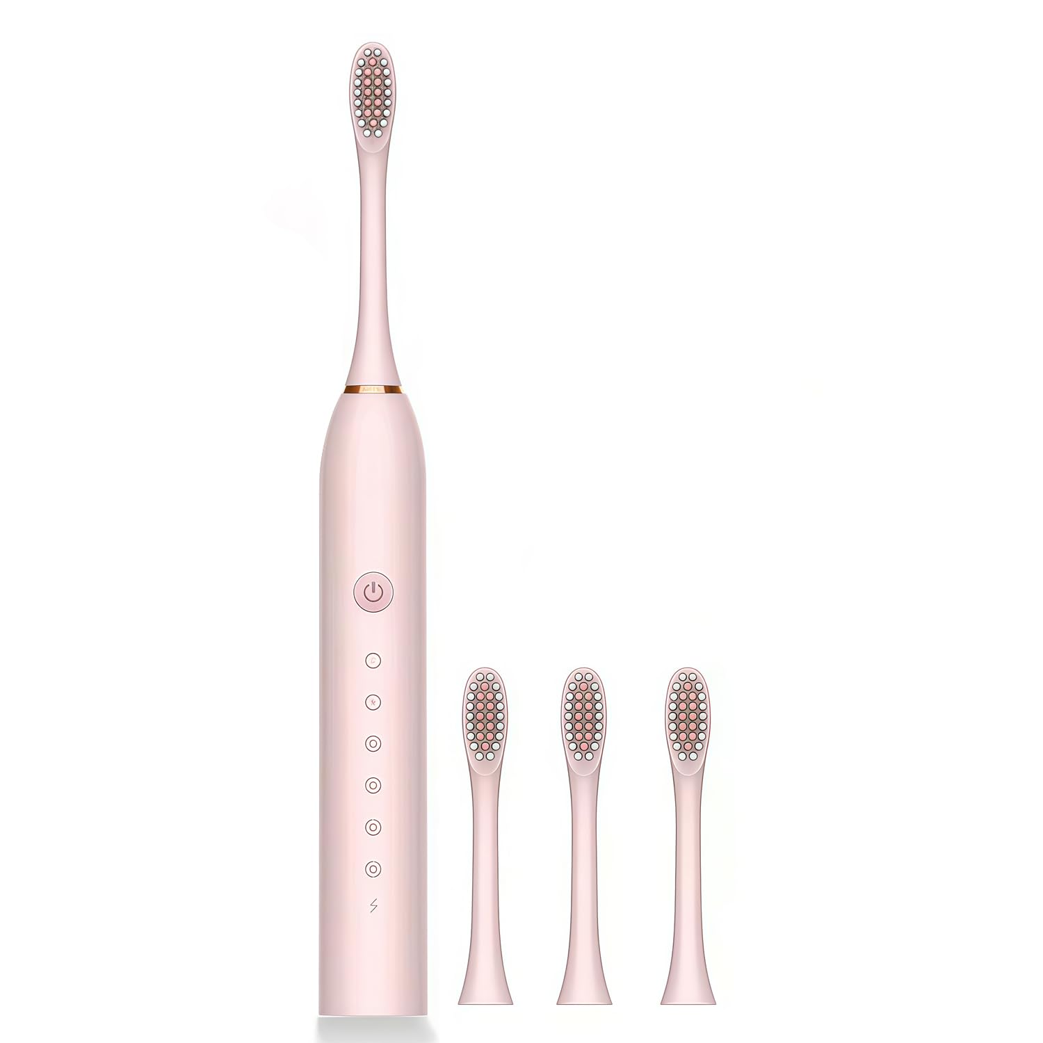 Oblivion Electric Toothbrush – Pink Rechargeable Sonic Toothbrush with 3 Extra Brush Heads – Waterproof USB Charging Soft Bristle Tooth Brush for Adults Advanced Oral Care Portable Design (Pack of 1)-image-15