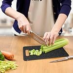 8Pcs Planche de coupe en plastique, Planche à découper de cuisine Petit Mini Bar Granite Black Cutting Board pour le camping légumes de viande Fruits, BPA Gratuit, lave-vaisselle en sécurité, 6 x 10 1 cm
