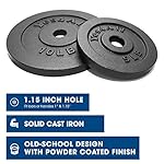 Yes4All 1.15 Inch Cast Iron Weight Plate - Ideal for Dumbbell Handle, Strength Training & Weightlifting (Set) - Image 2