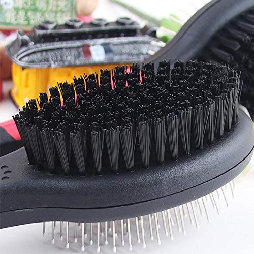 Huisdierborstels Handschoenen 1 PC Dubbel geconfronteerd Pet Kam Pet Hond Grooming Tool Plastic Handvat Puppy Kat… - Image 4