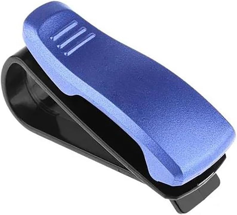 Sunglass Holder Universal Car Auto Sun Visor Glasses Box Sunglasses Clip Card Ticket Holder Stand Fastener Pen Case Eyeglasses Car Accessories Car Sunglasses Holder(Blue)