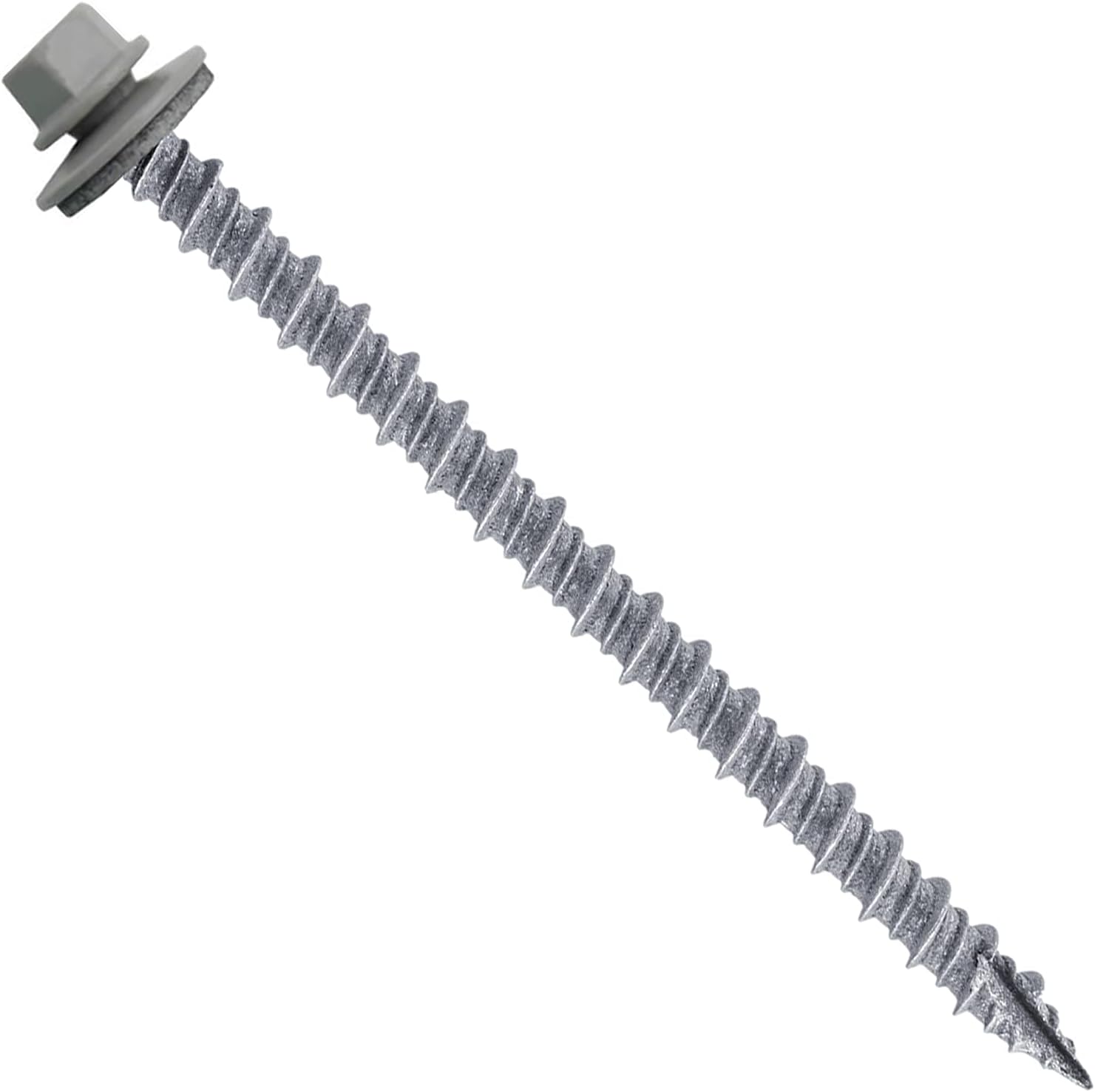#10 Metal Roofing Screws: (250) Screws x 3 ABC Gray Hex Head Sheet Metal Roof Screw. Self Starting/Tapping Metal to Wood Sheet Metal siding Screws. EPDM Washer. for Corrugated Roofing