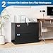 PEUKC 2 Drawer File Cabinet, Lateral Filing Cabinets for Home Office, Office Storage Drawers with Lock, Hanging Files Legal/Letter A4 Size (Assemble Required,Black)