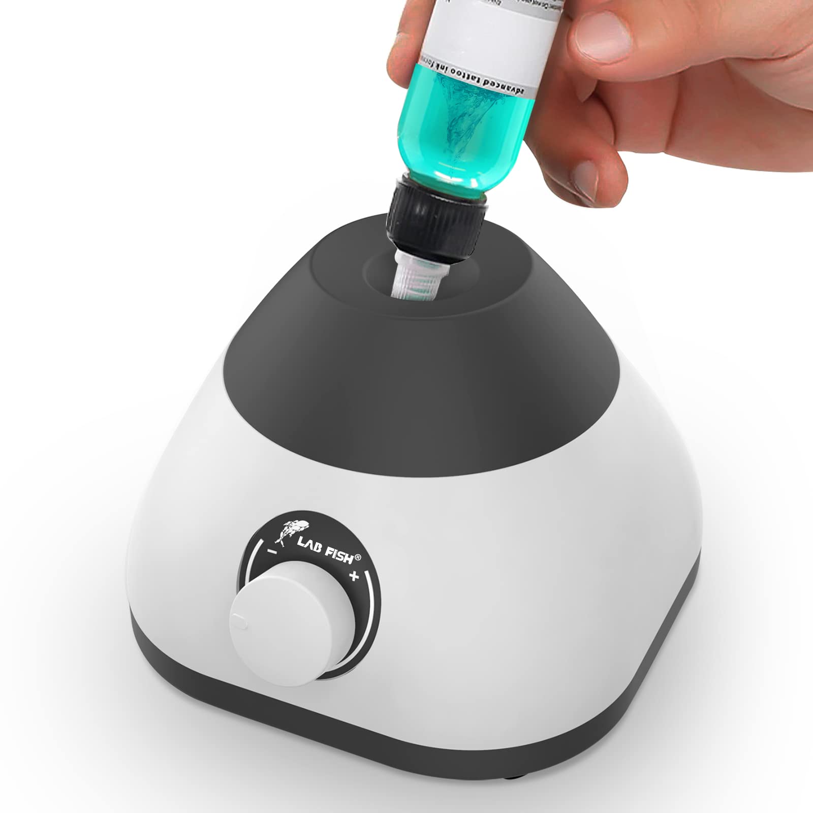 LABFISH Mini mieszalnik wirowy z funkcją dotykową Regulowany 0-3000 obr./min mieszadło emaliowane do probówek laboratoryjnych, farb akrylowych, lakieru do paznokci, mieszania do 50 ml