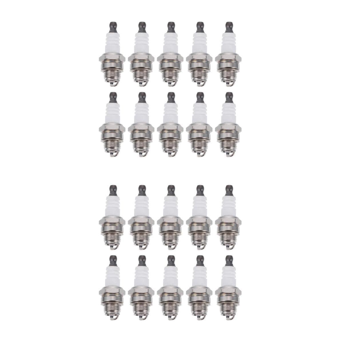 SUPVOX 20 pièces Jeu de Bougies Allumage pour Tondeuse et Tronçonneuse Jardinage Durable et Facile à Installer Accessoires pour Outils de Jardin à Deux