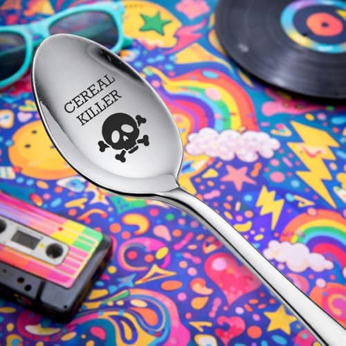 Funny Engraved Fork Forking Love You Stainless Steel Engraved Forks Tablespoon Teaspoon Personalised Valentines Day Gifts for Her Birthday Anniversary (Tablespoon - Cereal Killer) - Image 2