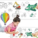♠ [Large gamme d'applications] Le rouleau de posters à colorier de Noël ne se soucie jamais de laisser un sillage - Un excellent objet pour les jeunes pour profiter de la peinture et du dessin à la maison, ce qui vous permet de l'attacher à des meubles, sols, murs ou tables.