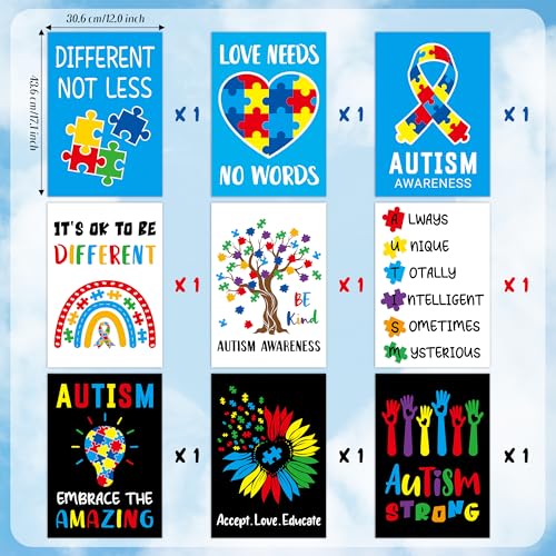 Save on BeYumi Autism Awareness Poster Set - 9Pcs Classroom Decor - Image 2