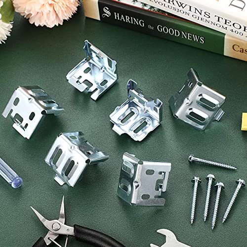 Mini Blind Brackets Bracket For Window Blinds, With Screws (12) #TOP4