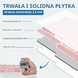 COMSTICKC Grube samoprzylepne płytki 3D vintage różowe 10 szt 30,5×30,5cm | Panele ścienne 3D, płytki ścienne, samoprzyl