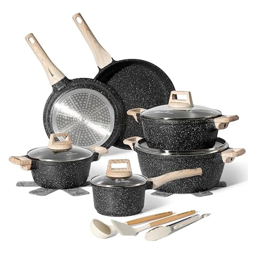 JUST PERFECTO Batteria Pentole e Padelle a Induzione, Set Padelle Antiaderenti Per tutti i piani cottura, Batteria di pentole antiaderente 24/28cm con Coperchi, set pentole induzione senza pfoa e ptfe