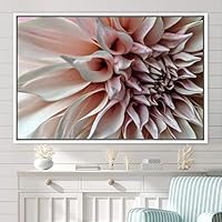 Framed Canvas Wall Art Blooming Closeup Botanical Chic Closeup Expressive Multicolor Photography Realism Ultra - 16x24 inches