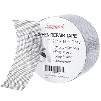 Secopad 2" x 15FT Screen Repair Tape, Grey