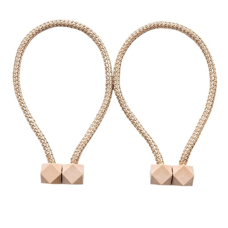 Attaches pour Rideaux, Embrasses de Rideaux magnétiques Multicolores, 1 ou 2 pièces(Beige Pink,1PC)