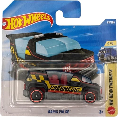 Hot Wheels Rapid Pulse negro escala 1:64 coche de emergencia miniatura 1